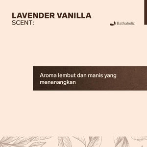 Bathaholic - Body Scrub Cream Lavender Vanilla - Lulur Cream Eksfoliasi Tubuh Mencerahkan, Melembutkan dan Mengangkat Sel Kulit Mati