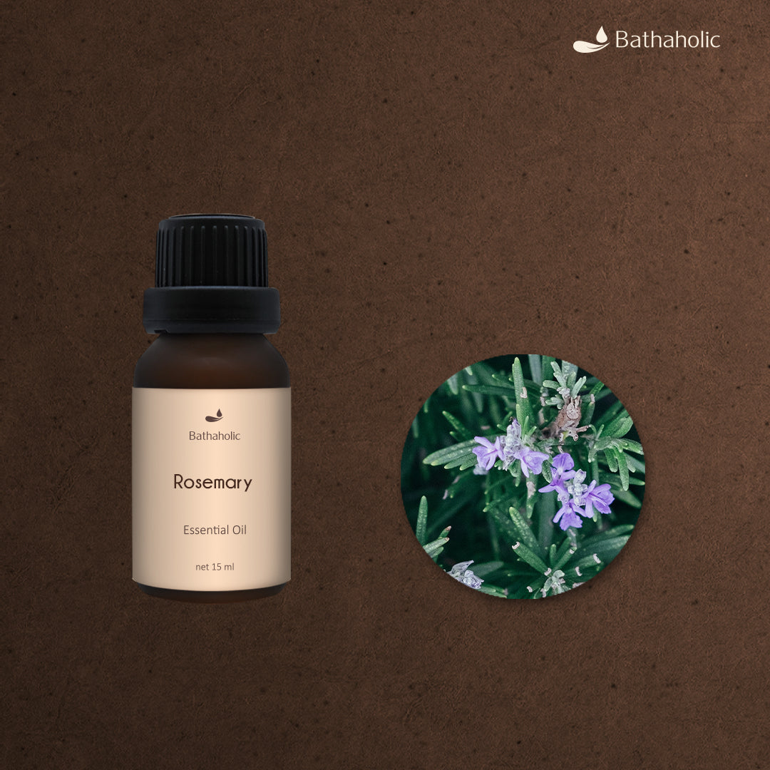 Bathaholic - Rosemary Pure Essential Oil / Minyak Aromatherapy Pengharum Ruangan Aroma Segar & Relaksasi Alami